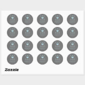 Blue Geeky Glasses Chalkboard Wedding Stickers (Vel)
