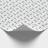 Blue Gefeliciteerd Afstuderen diplomatiek jaar Cadeaupapier (Hoek)