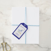 Blue Gekke Goose Baby shower Dank u Cadeaulabel (Met Touw)