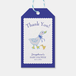 Blue Gekke Goose Baby shower Dank u Cadeaulabel