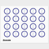 Blue Gekke Goose Baby shower Dank u Ronde Sticker (Vel)