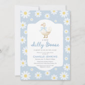 Blue Gekke Goose Boy Baby shower Uitnodiging (Voorkant)