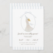 Blue Gekke Goose eerste verjaardag Kaart (Voorkant / Achterkant)