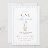 Blue Gekke Goose eerste verjaardag Kaart (Voorkant)