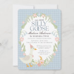 Blue Gekke Goose Floral Gingham Verjaardagsfeest Kaart<br><div class="desc">Een gekke gans is nog een jaar ouder. Dit Gekke Goose Party Decor Collectie is ideaal voor het vieren van je lieve kleine meisje! Met een schattige gekke gans, pastelbloemen en zachte gingmatronen is dit collectie ideaal voor het toevoegen van een vleugje speelse elegantie aan elk feest. Of het nu...</div>