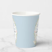 Blue Gekke Goose Floral Gingham Verjaardagsfeest Papieren Bekers (Links)