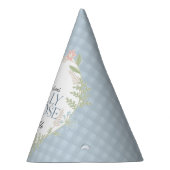 Blue Gekke Goose Floral Gingham Verjaardagsgunst Feesthoedjes (Rechts)