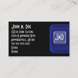 Blue Gel Monogram Visitekaartje