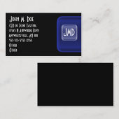 Blue Gel Monogram Visitekaartje (Voorkant / Achterkant)