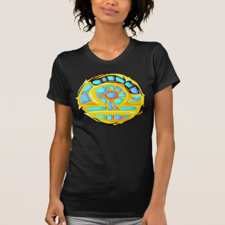 Blue Gemstone Colored Libra Symbol T-shirt