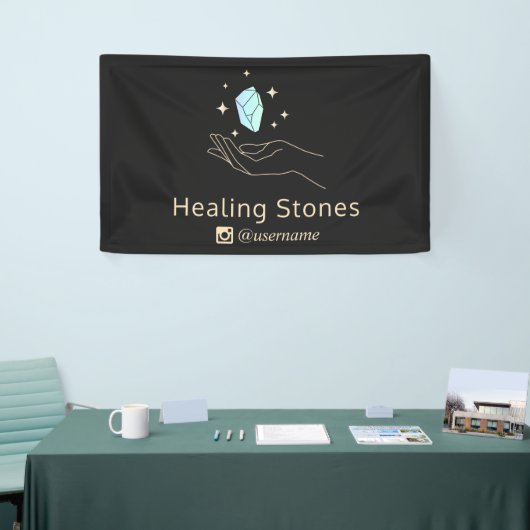 Blue Gemstone Energy Crystal Healer S\\ Banner (Beurs)