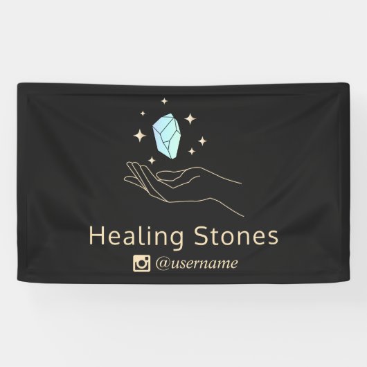 Blue Gemstone Energy Crystal Healer S\\ Banner (Horizontaal)