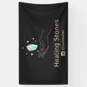 Blue Gemstone Energy Crystal Healer S\\ Banner (Verticaal)