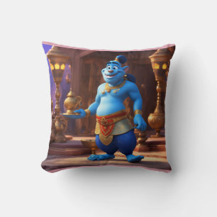 Blue Genie Magic-3D-Cartoon Aladdin-geïnspireerd o Kussen