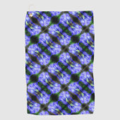 Blue Gentian Flower Abstract Pattern Golfhanddoek (Voorkant)