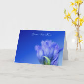 Blue Gentian Flower-fotokaart Kaart (Gele Bloem)