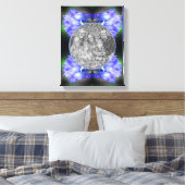 Blue Gentian Flower Lijst Creëer Uw eigen foto Canvas Afdruk (Insitu (Slaapkamer))