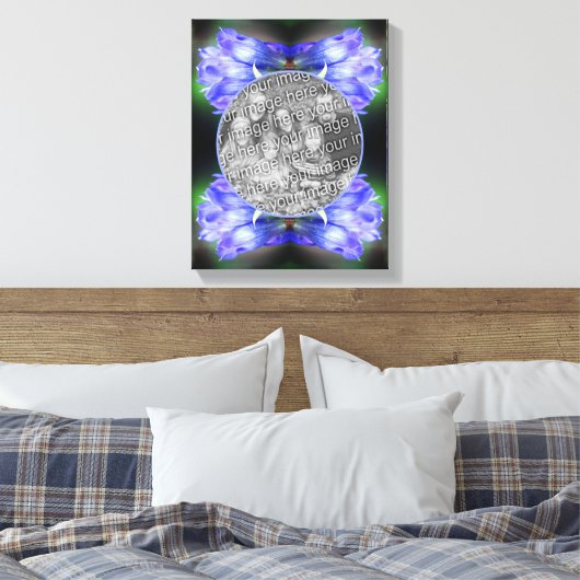 Blue Gentian Flower Lijst Creëer Uw eigen foto Canvas Afdruk (Insitu (Slaapkamer))
