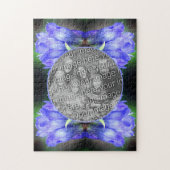 Blue Gentian Flower Lijst Voeg je eigen foto toe Legpuzzel (Verticaal)