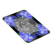 Blue Gentian Flower Lijst Voeg je eigen foto toe Magneet (Rechterzijde)