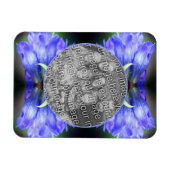 Blue Gentian Flower Lijst Voeg je eigen foto toe Magneet (Horizontaal)