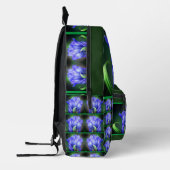 Blue Gentian Flower Mirror gepersonaliseerd Bedrukte Rugzak (Links)