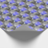 Blue Gentian Flower Natuur Pattern Cadeaupapier (Hoek)