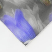Blue Gentian Flower Natuur Pattern Fleece Deken (Hoek)