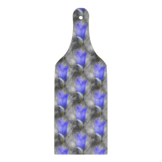 Blue Gentian Flower Natuur Pattern Snijplank (Voorkant)
