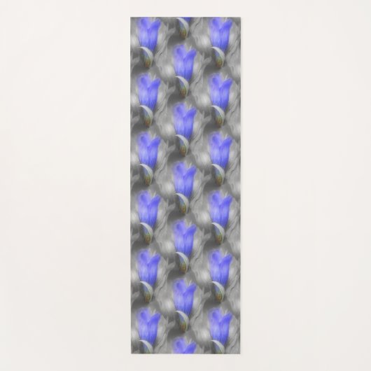 Blue Gentian Flower Natuur Pattern Yogamat (Voorkant)