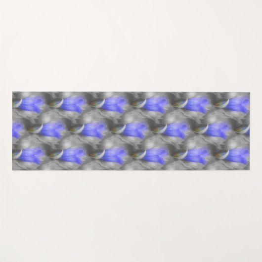 Blue Gentian Flower Natuur Pattern Yogamat (Voorkant (horizontaal))