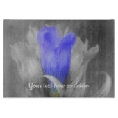 Blue Gentian Flower Partial Color Personalized Snijplank (Voorkant)