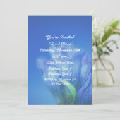 Blue Gentian Flower Party Kaart (Staand voorkant)