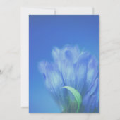 Blue Gentian Flower Party Kaart (Achterkant)