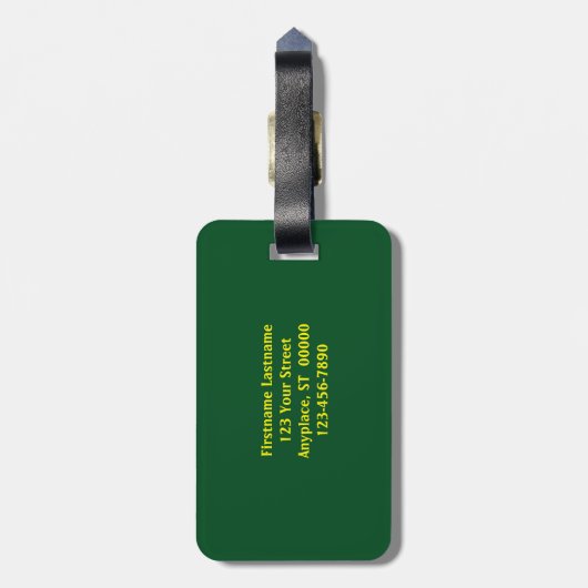 Blue Gentian Flower Personalized Bagagelabel (Achterkant verticaal)