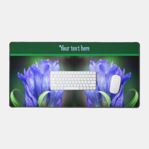 Blue Gentian Flower Personalized Bureaumat