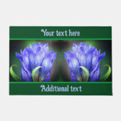 Blue Gentian Flower Personalized Deurmat (Voorkant)