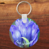 Blue Gentian Flower Personalized Sleutelhanger (Voorkant)