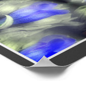 Blue Gentian Flower Vermenigvuldigde Abstracte Nat Poster (Hoek)