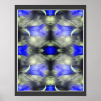 Blue Gentian Flower Vermenigvuldigde Abstracte Nat