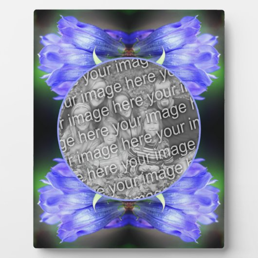 Blue Gentian Flower Voeg je eigen foto toe Fotoplaat (Voorkant)