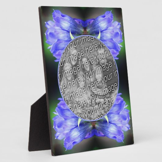 Blue Gentian Flower Voeg je eigen foto toe Fotoplaat (Zijkant)