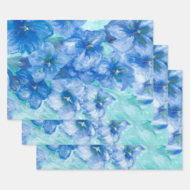 Blue Gentian Flowers Inpakpapier Vel