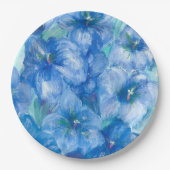 Blue Gentian Flowers Papieren Bordje (Voorkant)