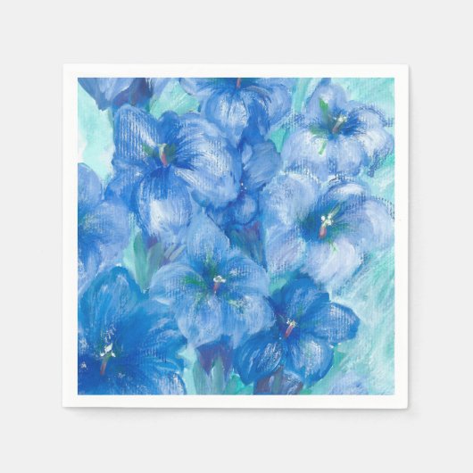 Blue Gentian Flowers Servet (Voorkant)