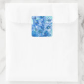 Blue Gentian Flowers Vierkante Sticker (Tas)
