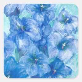 Blue Gentian Flowers Vierkante Sticker