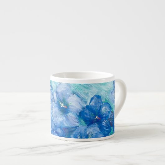 Blue Gentian Wildflower Espresso Kop (Voorkant rechts)