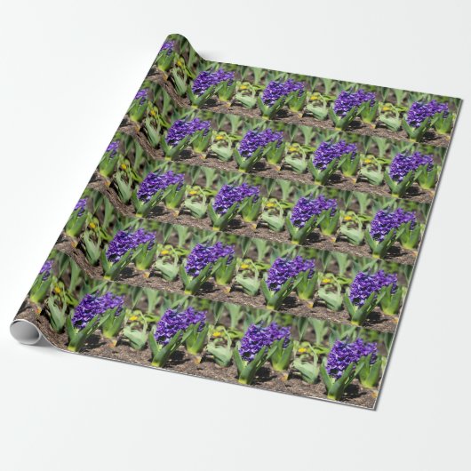 Blue Geocinth in Spring Cadeaupapier (Uitgerold)
