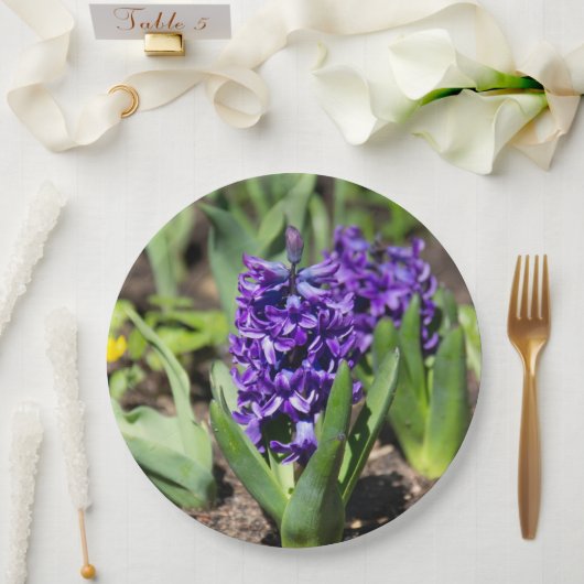 Blue Geocinth in Spring Papieren Bordje (Huwelijk)